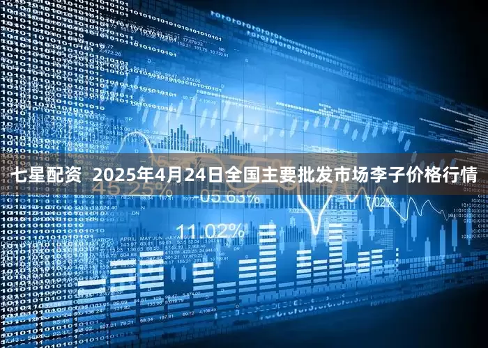 七星配资  2025年4月24日全国主要批发市场李子价格行情